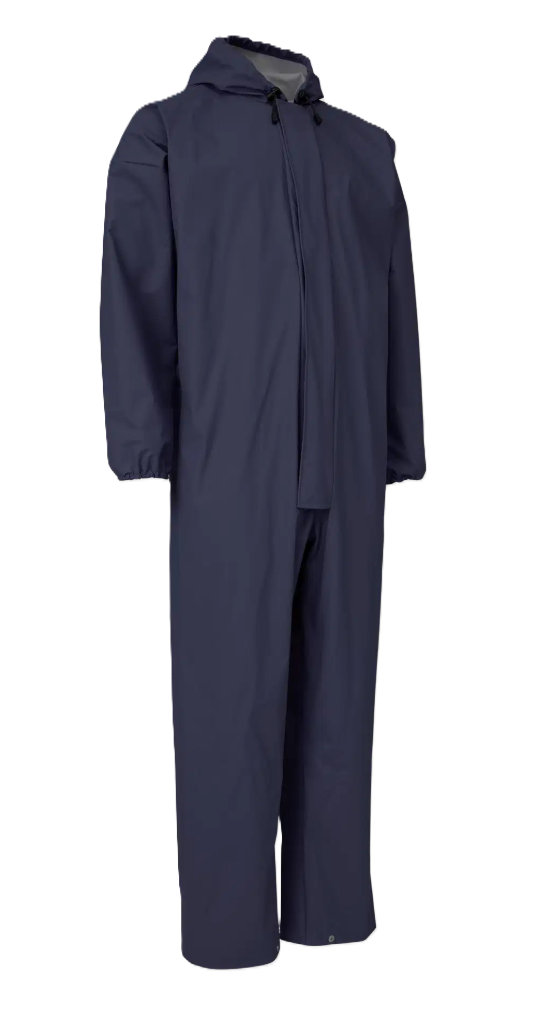 Gesamtanzug, Overall, Marineblau, Kapuze, Langarm