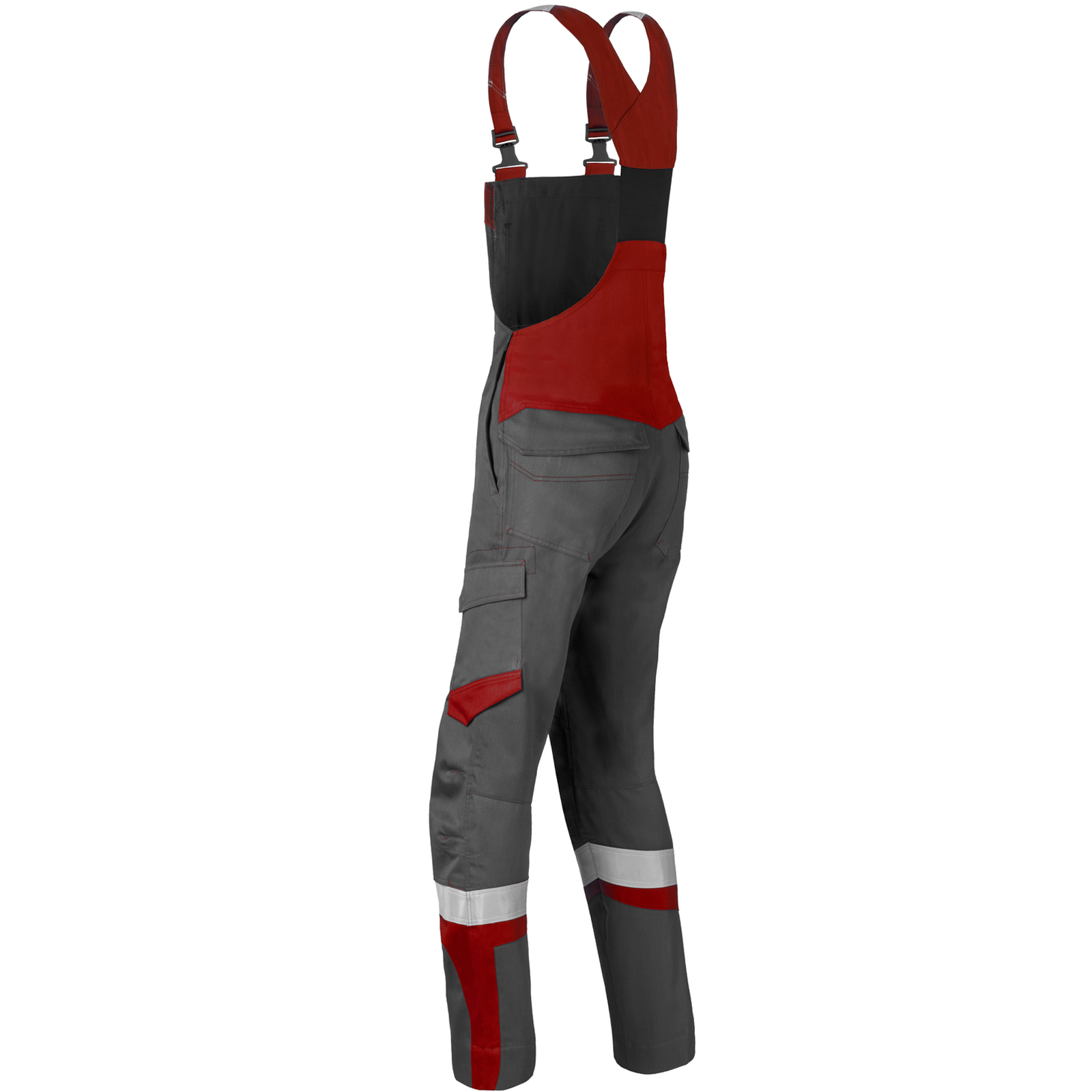 Havep_Latzhose_20288_Grau-Rot_Seite