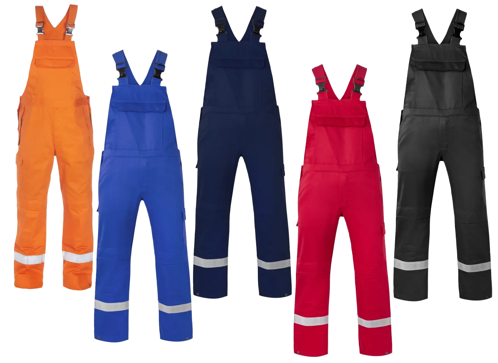 Arbeiterhose, Latzhose, Reflexbänder, Hohe Sichtbarkeit, Trägerhose