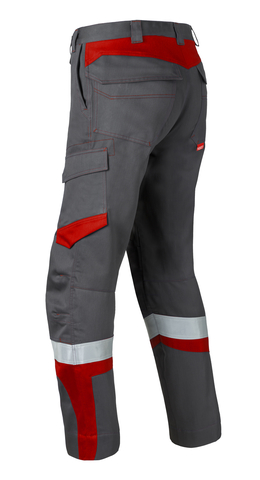 80340_rot_Grau_seite Multinorm Bundhose | Havep 5SafetyImage+ | 80340