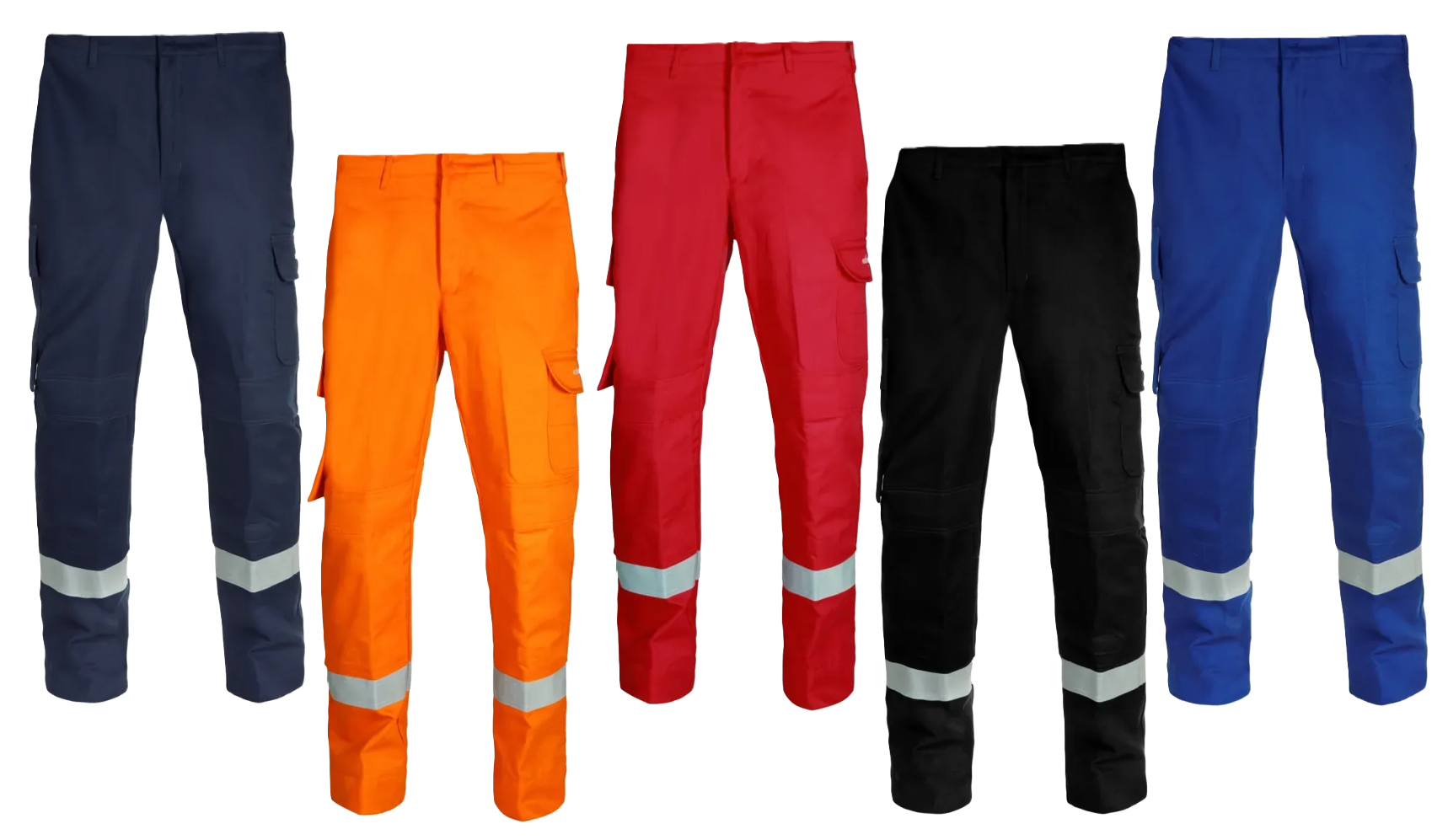 Cargo pants, Arbeitshose, Reflexband, Knicktaschen, Hosenfarbe-Mehrfach