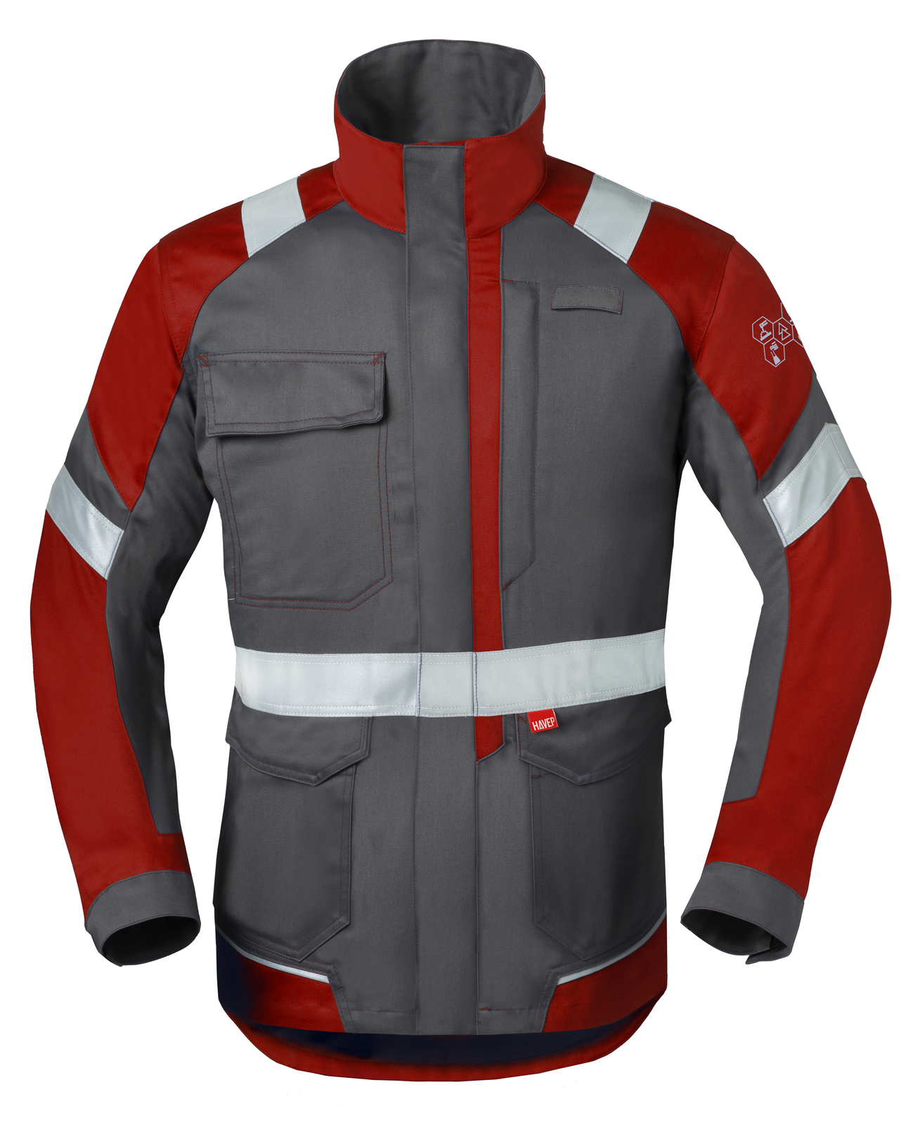 50285_rot_grau Multinorm-Jacke | HAVEP 5 Safety Image+ | 50285