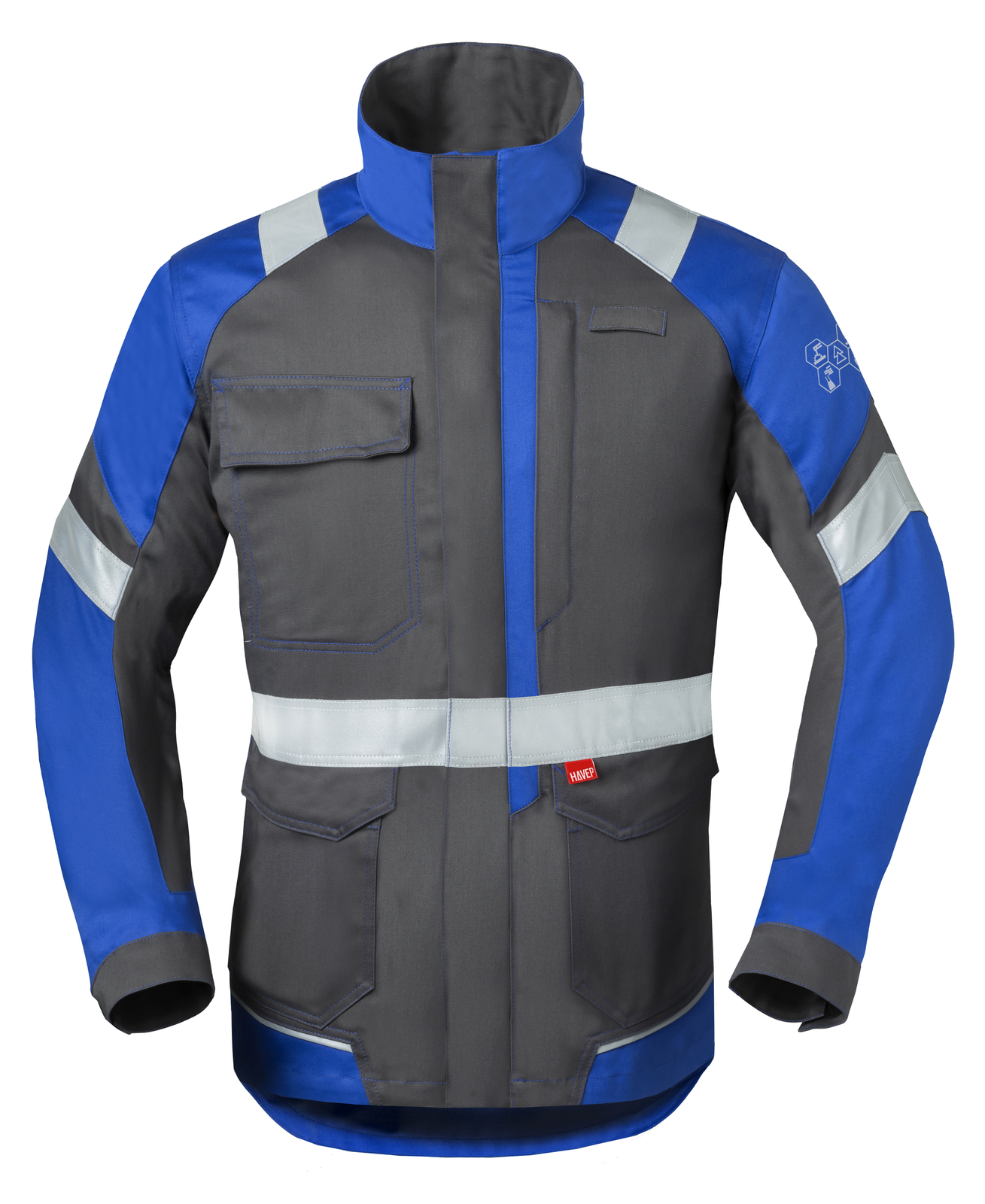 50285_grau_blau Multinorm-Jacke | HAVEP 5 Safety Image+ | 50285