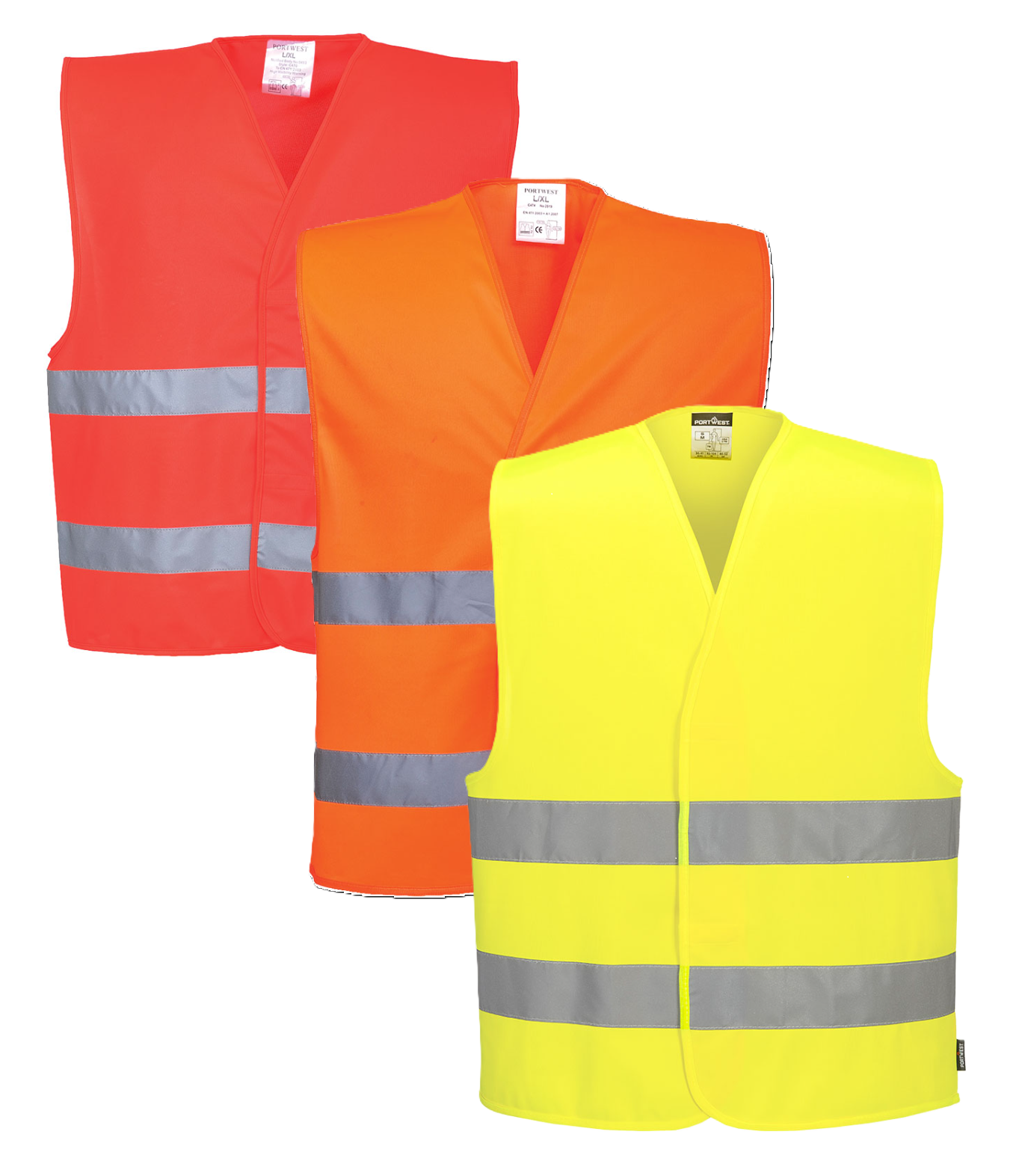 Warnschutzweste mit zwei Reflexstreifen | Portwest | C474