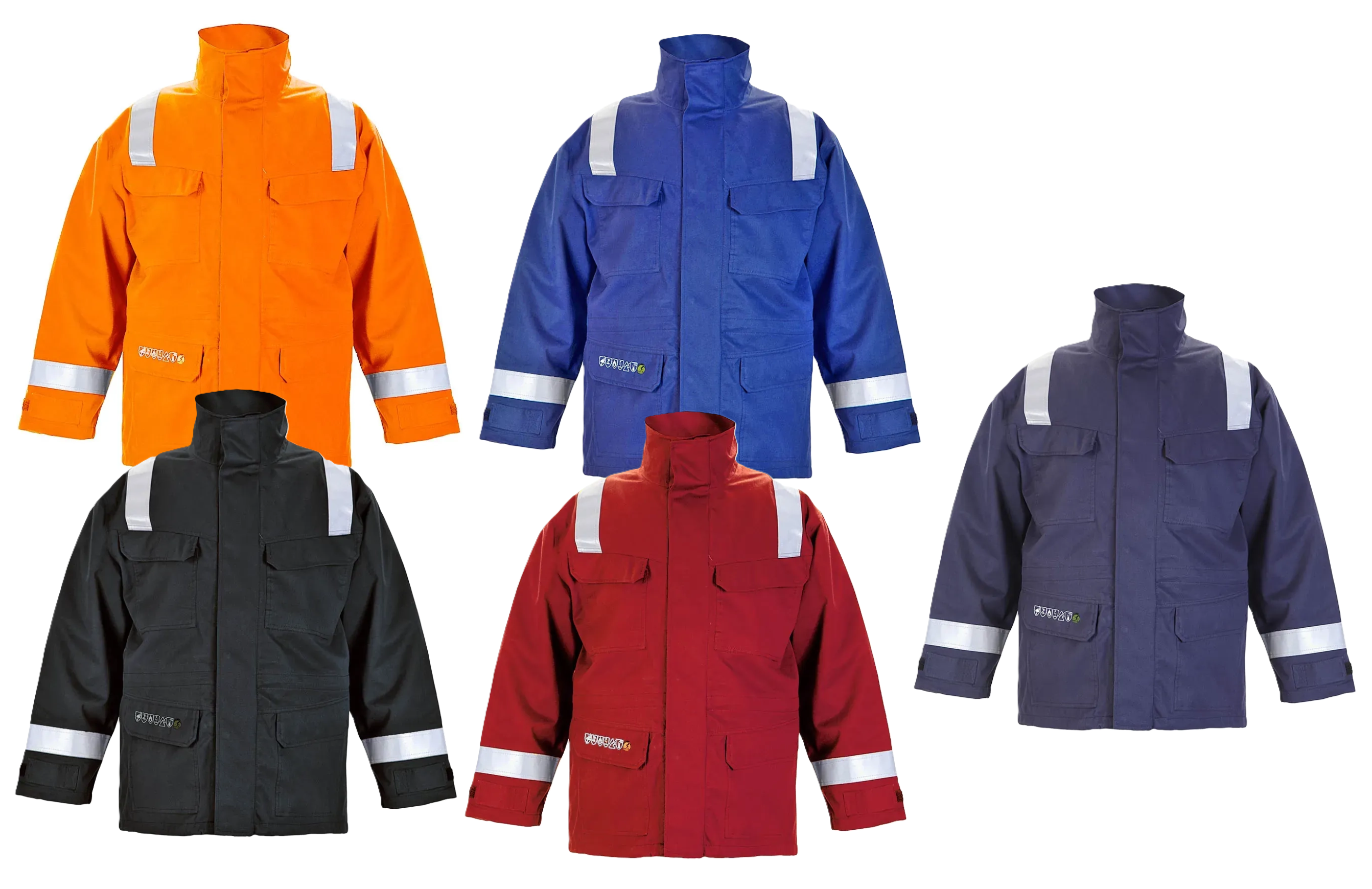 Arbeitsjacke, Reflektorstreifen, Hohe Sichtbarkeit, Pufferjacke, Mehrfarbig