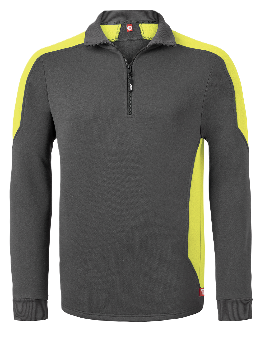 Hemdshirt?, Pullover, Zip-Pullover, Lange Ärmel, Farbkontrast