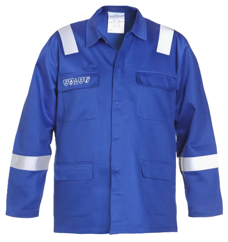 Arbeitsjacke, Blau, Reflektoren, Langarm, Brusttaschen