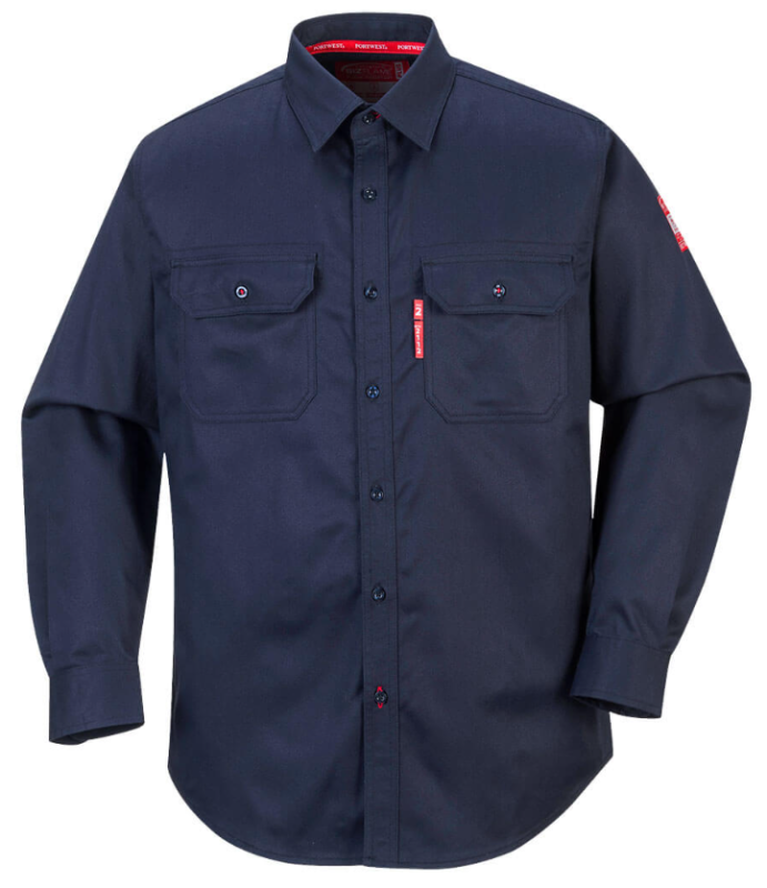 Portwest Flammhemmendes Antistatisches Langarm T-Shirt, Größe: XS, Farbe: Marine, FR11NARXS